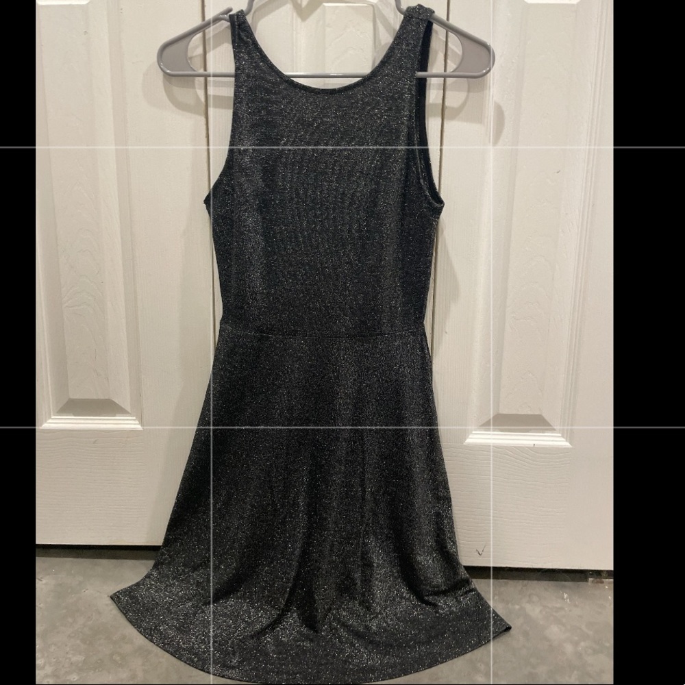 H&M black sparkly skater dress